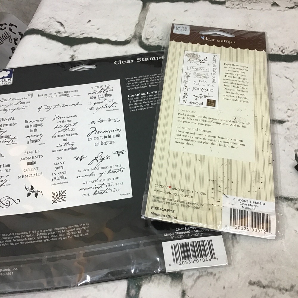 Clear Stamps Lot Of 2 Packages Sayings‎ Phrases Love Family Scrapbooking - Picture 6 of 7